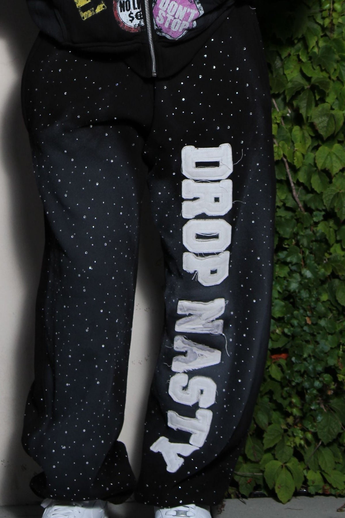 Black Drop Nasty RhineStone Pants