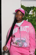 Pink Drop Nasty RhineStone Hoodie
